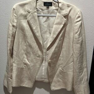 Cream vintage blazer, womens 46